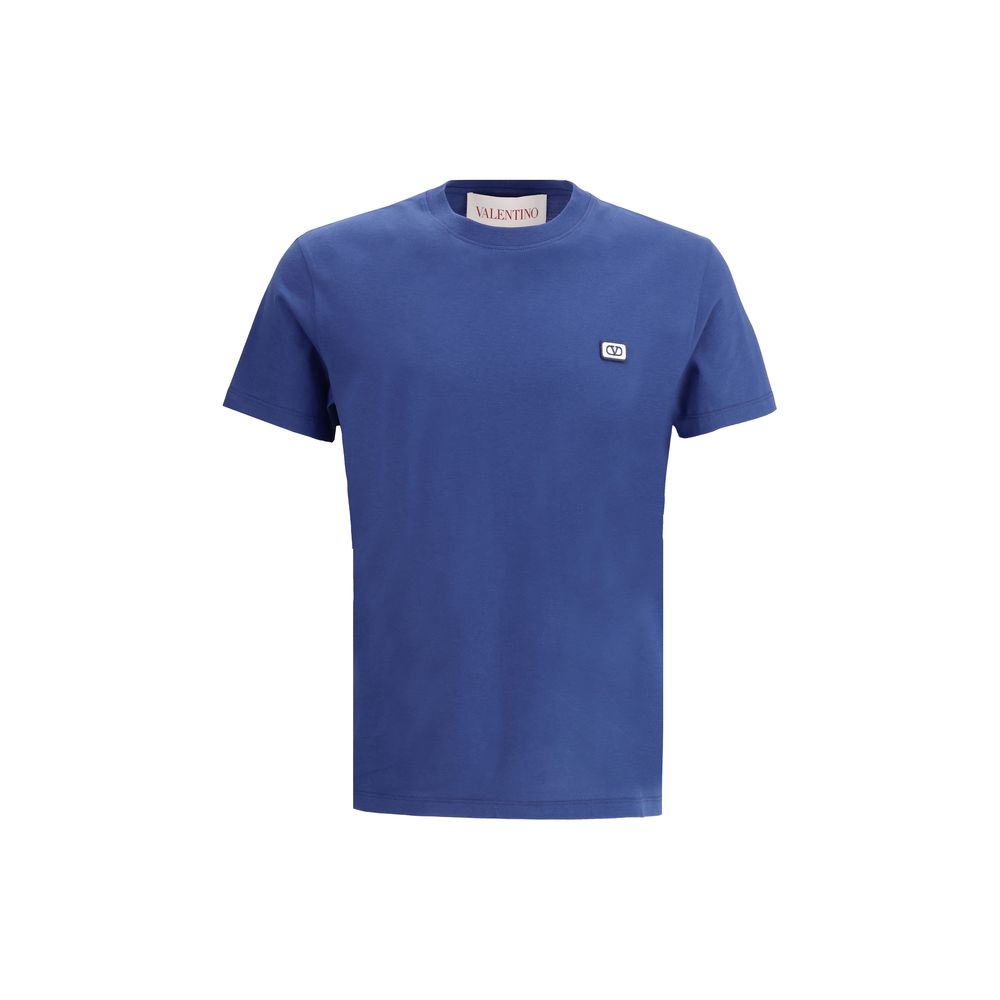 Valentino Men's Blue Cotton Crew Neck T-Shirt