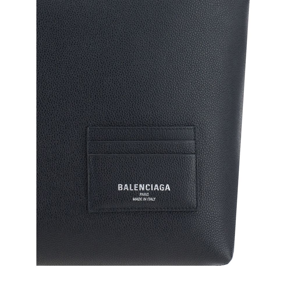 Balenciaga Men's Large Black Leather Shoulder Bag