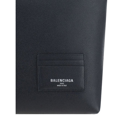 Balenciaga Men's Large Black Leather Shoulder Bag