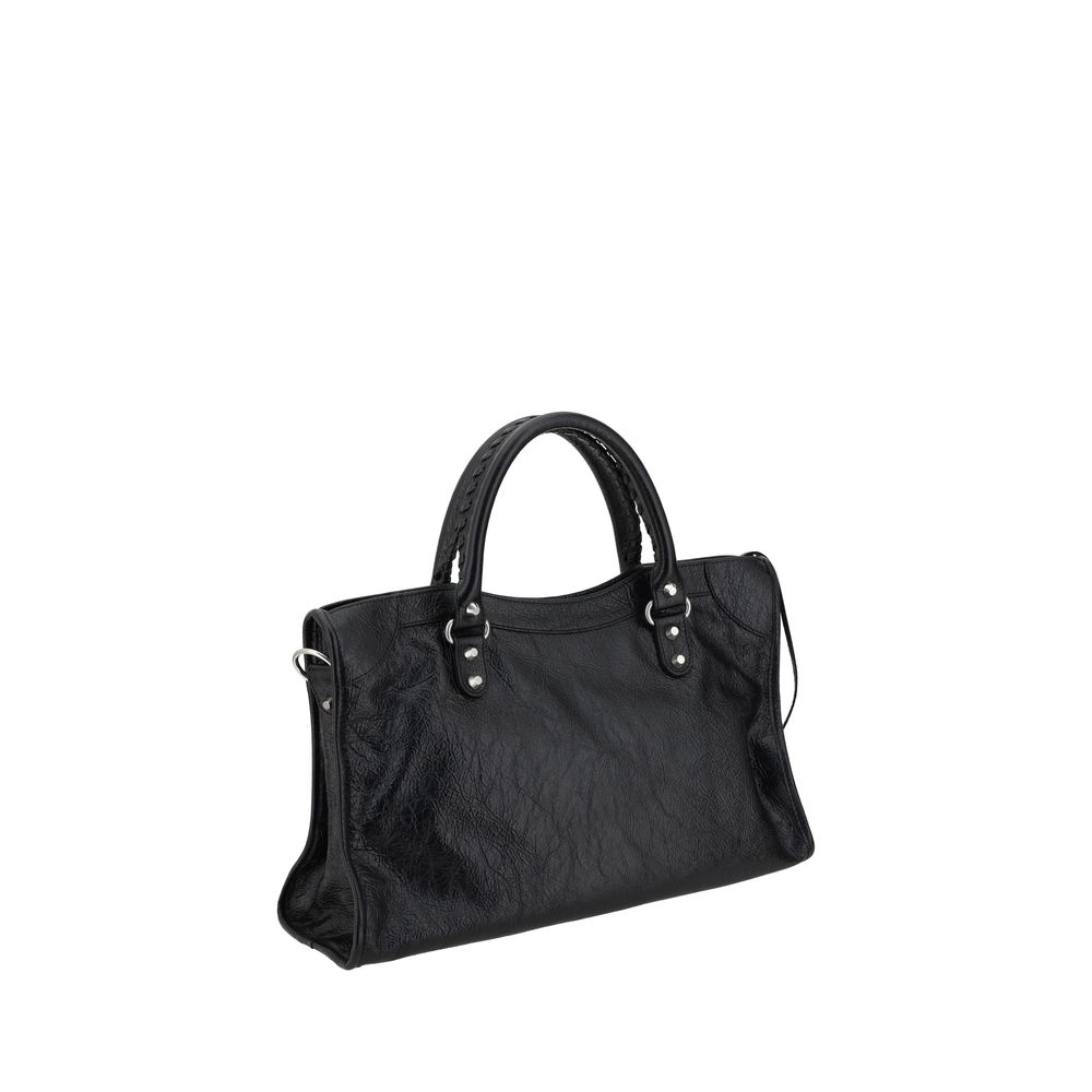 Balenciaga Black Leather Le City Medium Handbag