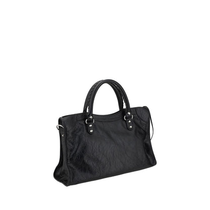 Balenciaga Black Leather Le City Medium Handbag