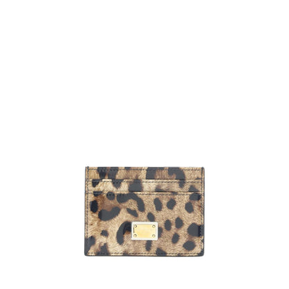 Dolce & Gabbana Statement Leopard Print Leather Card Holder
