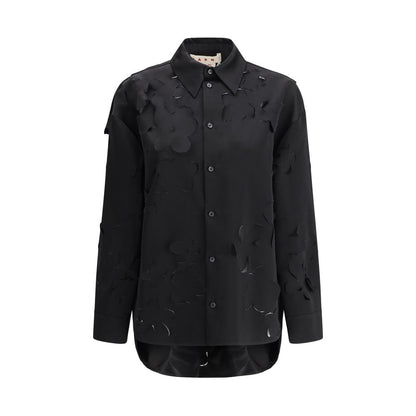 Marni Floral Cut-Out Detail Shirt
