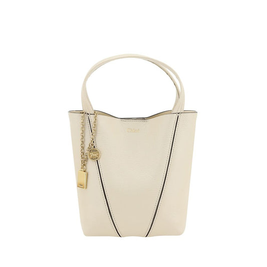 Chloé Spin Shoulder Bag in Glossy Garnet Leather