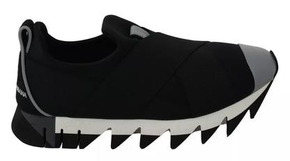 Dolce & Gabbana Black Shark Neoprene Stretch Sneakers