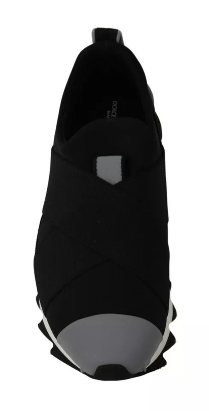 Dolce & Gabbana Black Shark Neoprene Stretch Sneakers