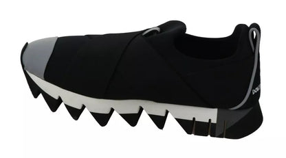Dolce & Gabbana Black Shark Neoprene Stretch Sneakers