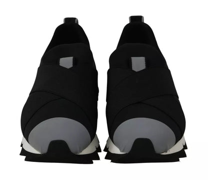Dolce & Gabbana Black Shark Neoprene Stretch Sneakers