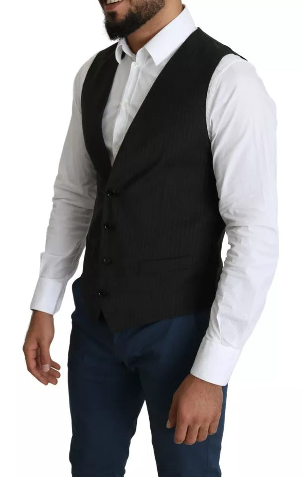 Dolce & Gabbana Men's Black Formal STAFF Dress Waistcoat
