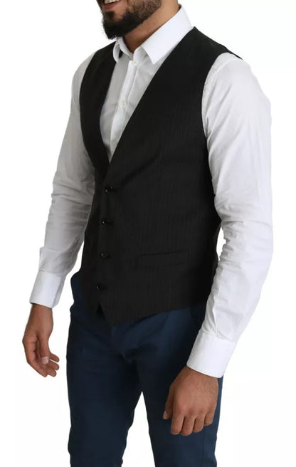 Dolce & Gabbana Men's Black Formal STAFF Dress Waistcoat