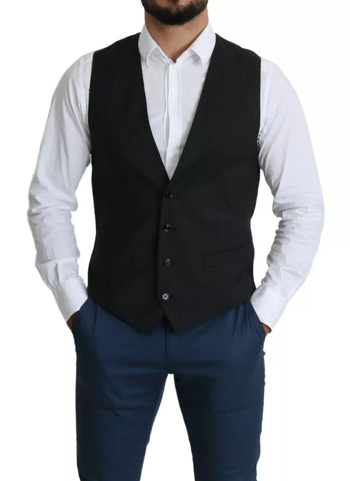 Dolce & Gabbana Men's Black Formal STAFF Dress Waistcoat