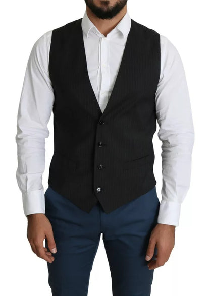 Dolce & Gabbana Men's Black Formal STAFF Dress Waistcoat