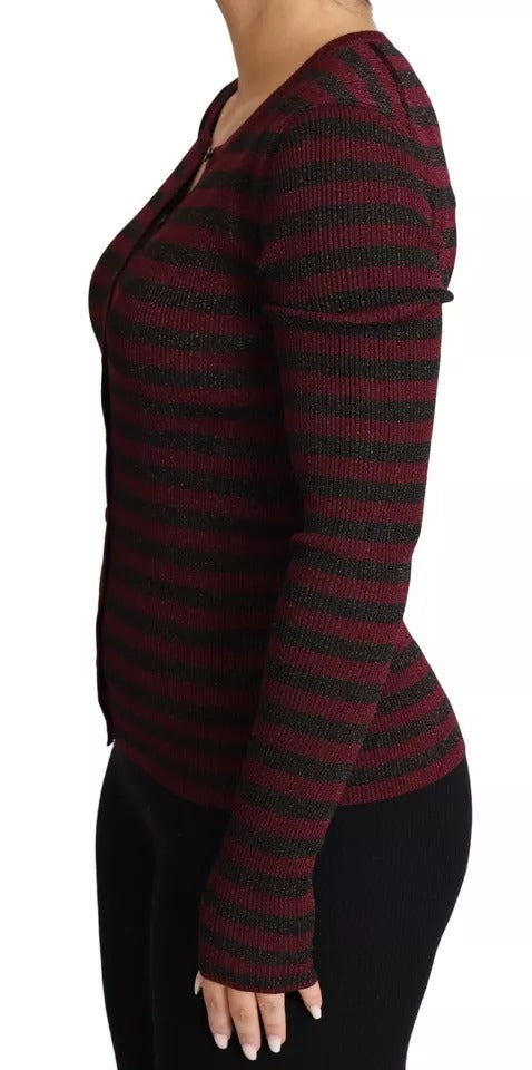 Dolce & Gabbana Women's Black & Red Striped Cardigan