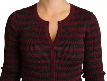 Dolce & Gabbana Women's Black & Red Striped Cardigan