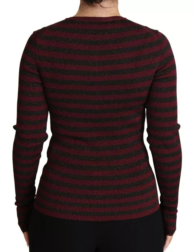 Dolce & Gabbana Women's Black & Red Striped Cardigan
