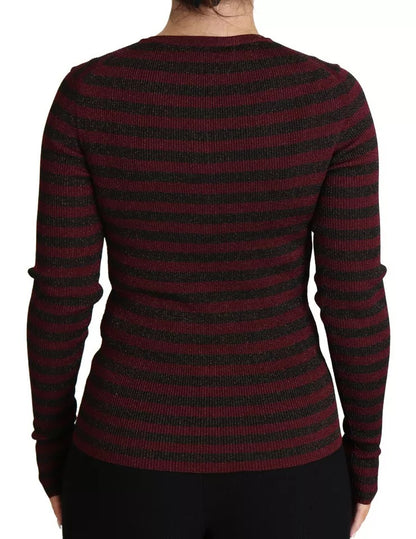 Dolce & Gabbana Women's Black & Red Striped Cardigan