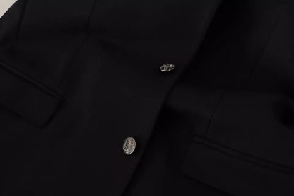 Dolce & Gabbana Men's Black Cotton Slim Fit BlazerJacket