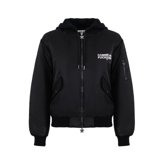 Comme Des Fuckdown Men's Black Hooded Bomber Jacket