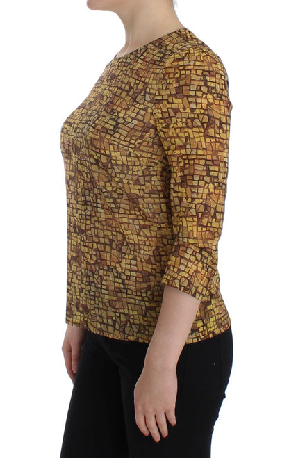  - Sicilian Mosaic Print Silk Blouse