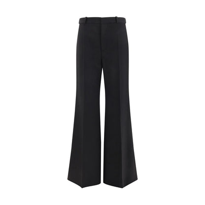 Chloé Wool Flare Pants in Elegant Black with Refined Detailing