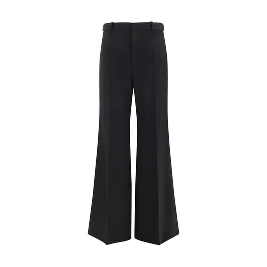 Chloé Wool Flare Pants in Elegant Black with Refined Detailing