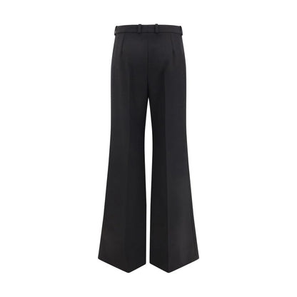 Chloé Wool Flare Pants in Elegant Black with Refined Detailing