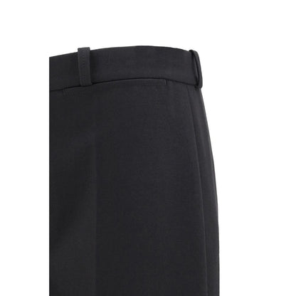 Chloé Wool Flare Pants in Elegant Black with Refined Detailing