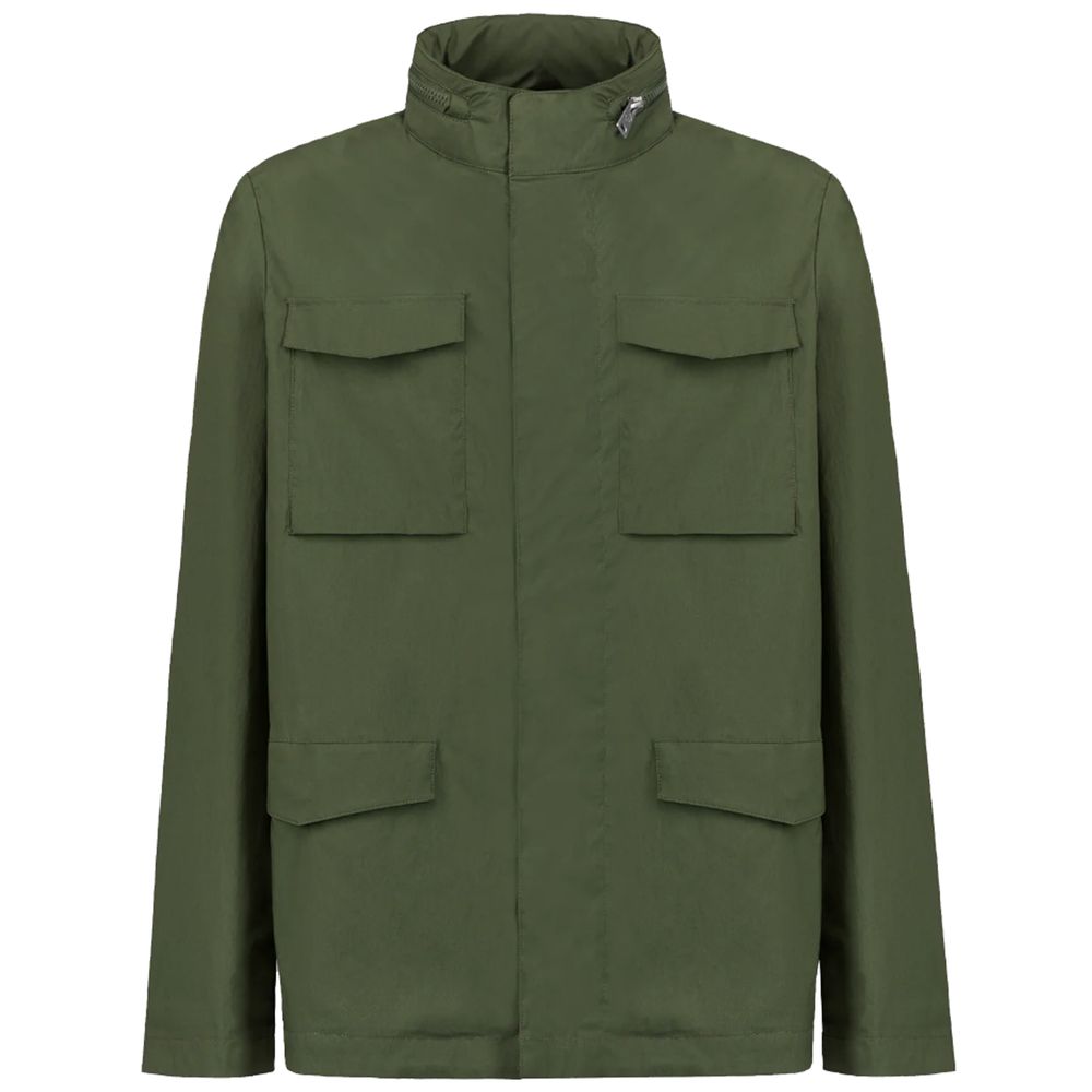 People Of Shibuya Men's Green Cotton Jacket