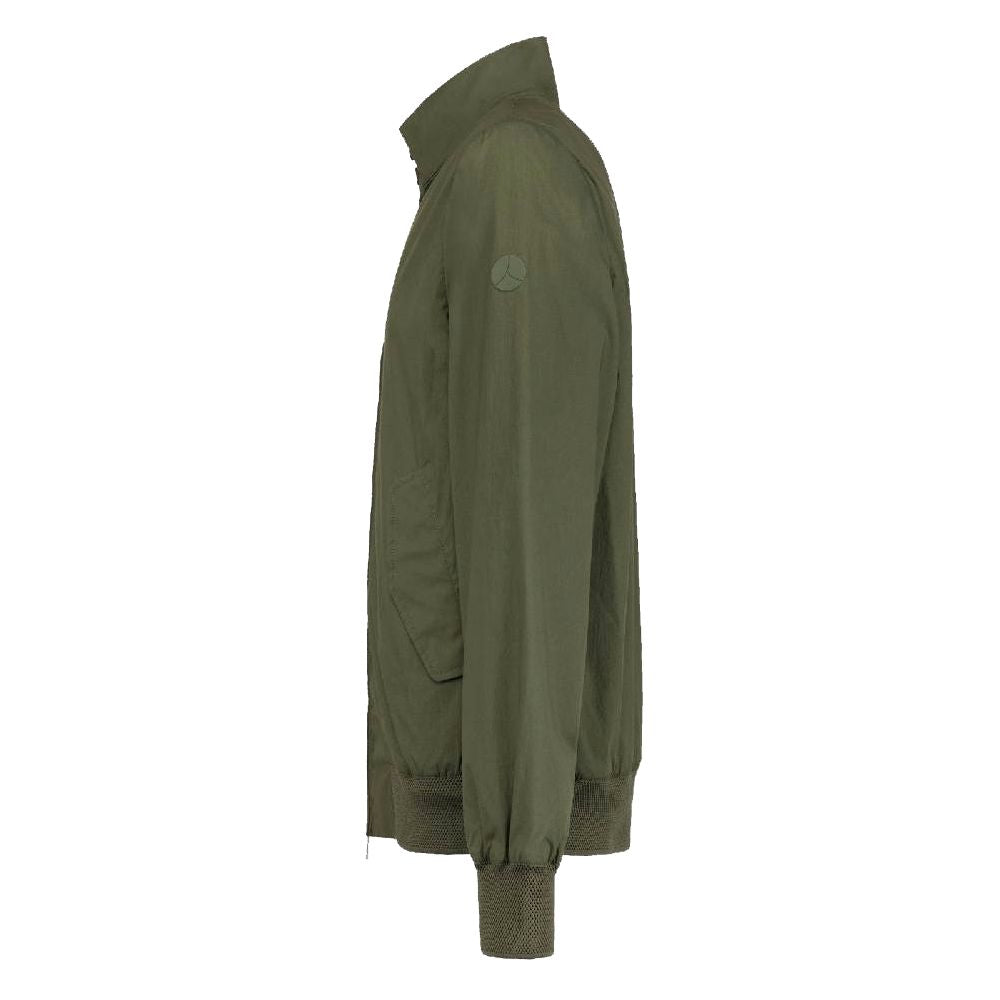 People Of Shibuya Men's Green Cotton Bomber Jacket