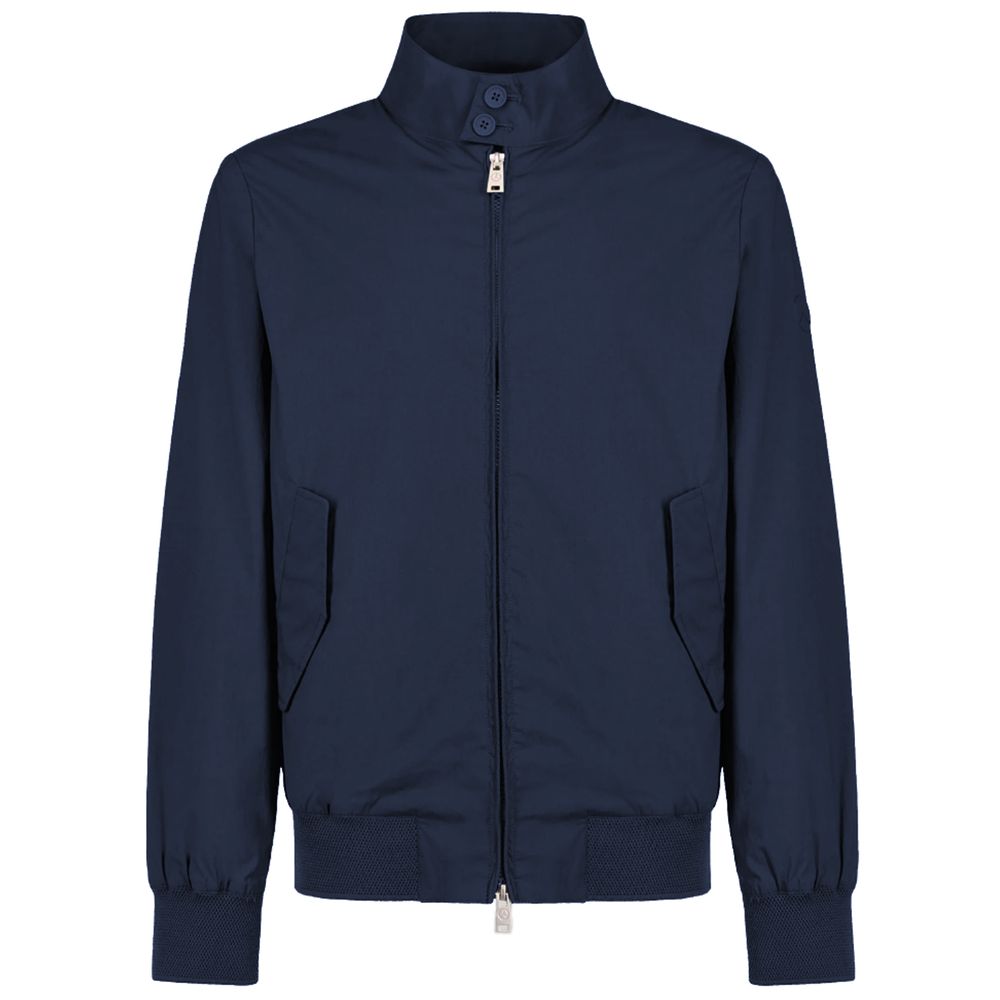 People Of Shibuya Men's Dark Blue Cotton Bomber Jacket