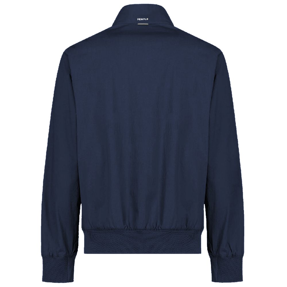 People Of Shibuya Men's Dark Blue Cotton Bomber Jacket