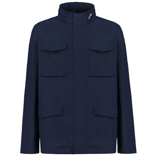 People Of Shibuya Men's Dark Blue Cotton Jacket