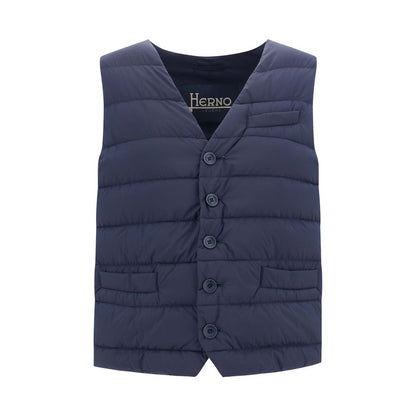 Herno Blue Padded Vest for Men