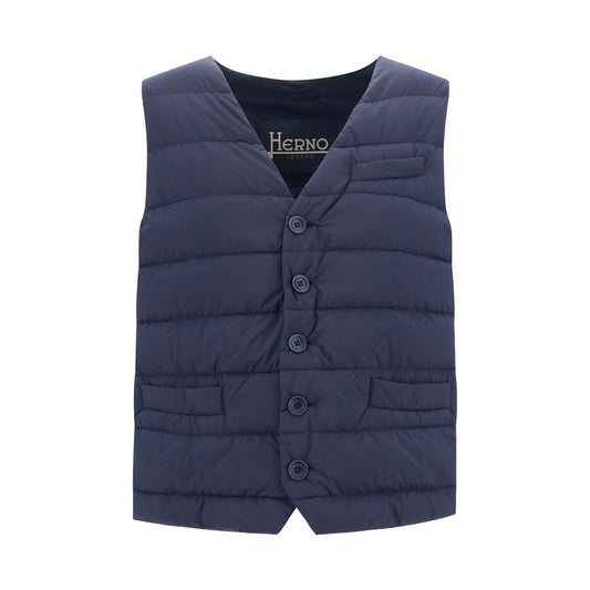 Herno Blue Padded Vest for Men