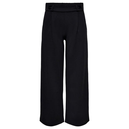 Jacqueline De Yong Black Polyester Palazzo Trousers