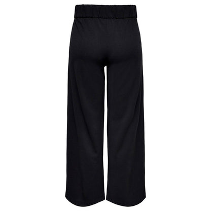 Jacqueline De Yong Black Polyester Palazzo Trousers