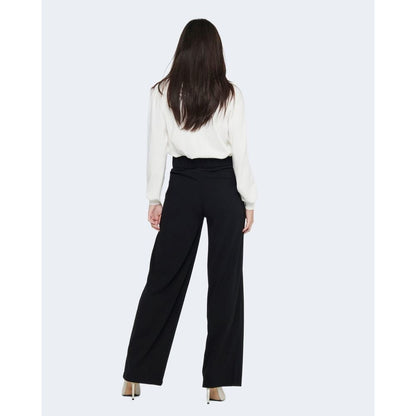 Jacqueline De Yong Black Polyester Palazzo Trousers