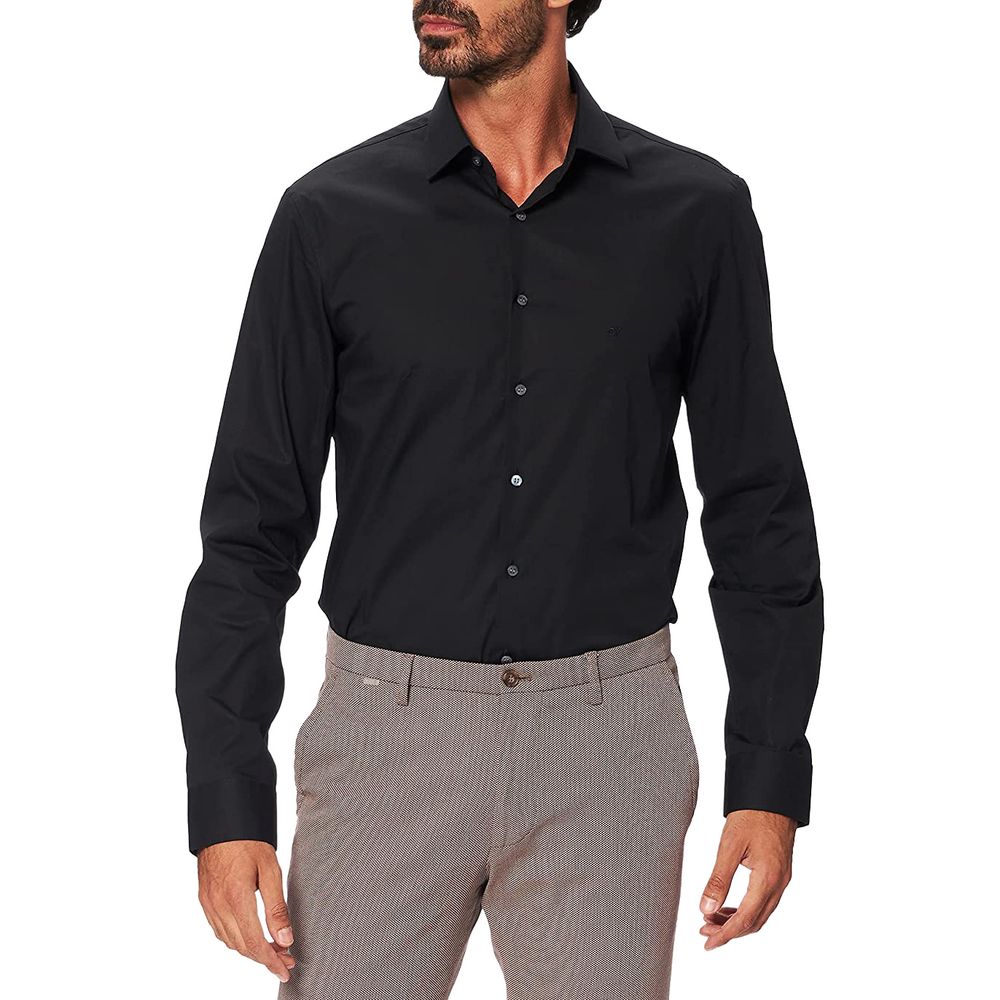 Calvin Klein Black Cotton Long Sleeve Shirt