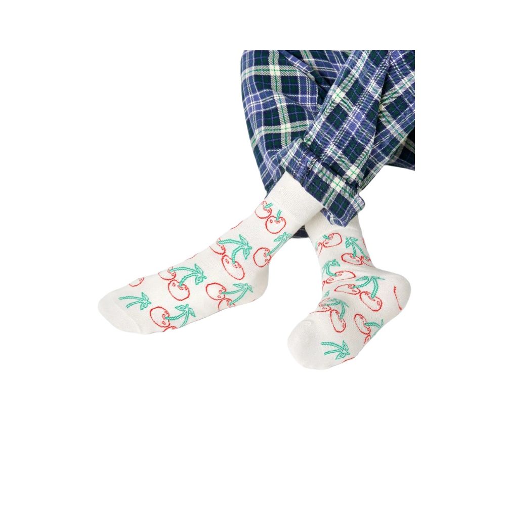 Happy Socks White Cotton Tights & Socks for Women