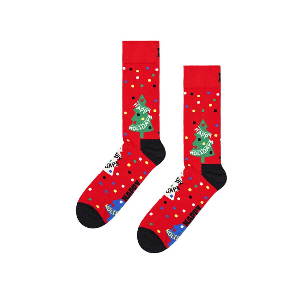 Happy Socks Red Cotton Xmas Socks