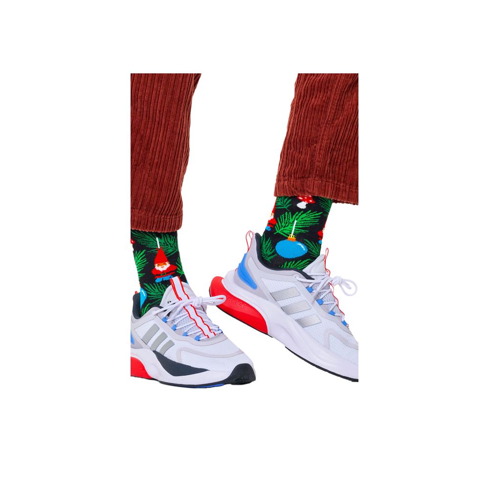 Happy Socks Black Cotton Christmas Tree Socks