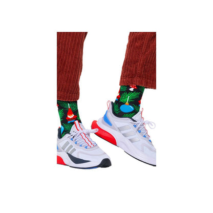Happy Socks Black Cotton Christmas Tree Socks