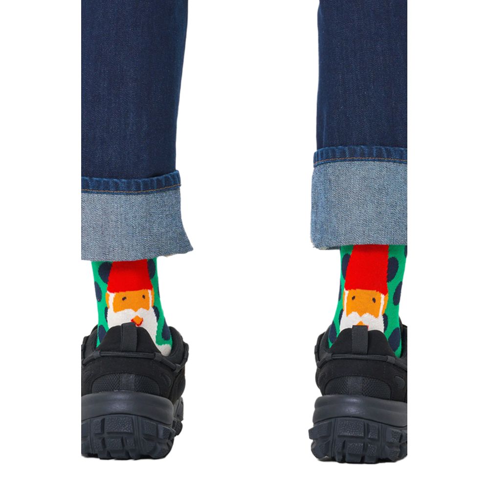 Happy Socks Green Cotton Santa's Beard Christmas Socks