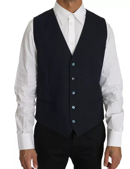 Dolce & Gabbana Blue Wool MARTINI Blazer & Vest 2 Piece for Men