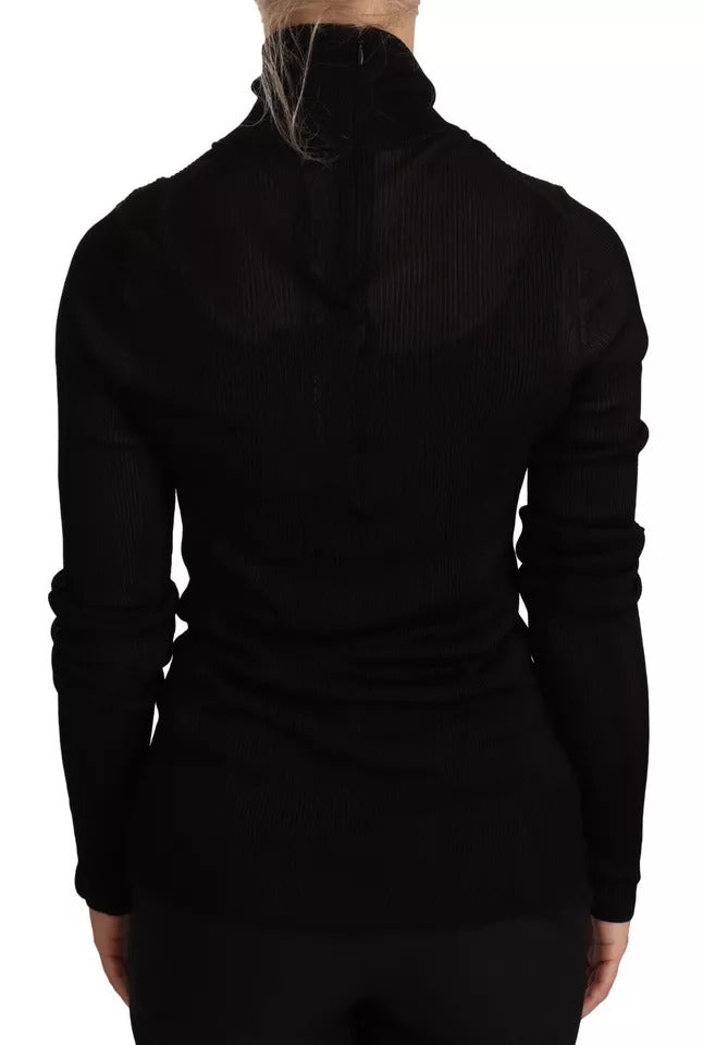 Dolce & Gabbana Black Turtleneck Slim Fit Jumper for Women