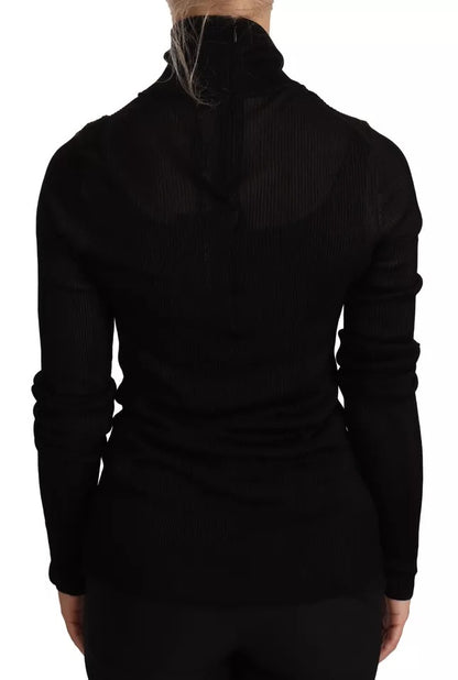 Dolce & Gabbana Black Turtleneck Slim Fit Jumper for Women