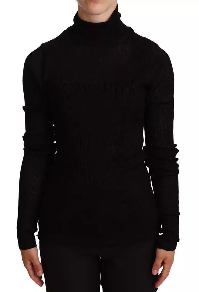 Dolce & Gabbana Black Turtleneck Slim Fit Jumper for Women