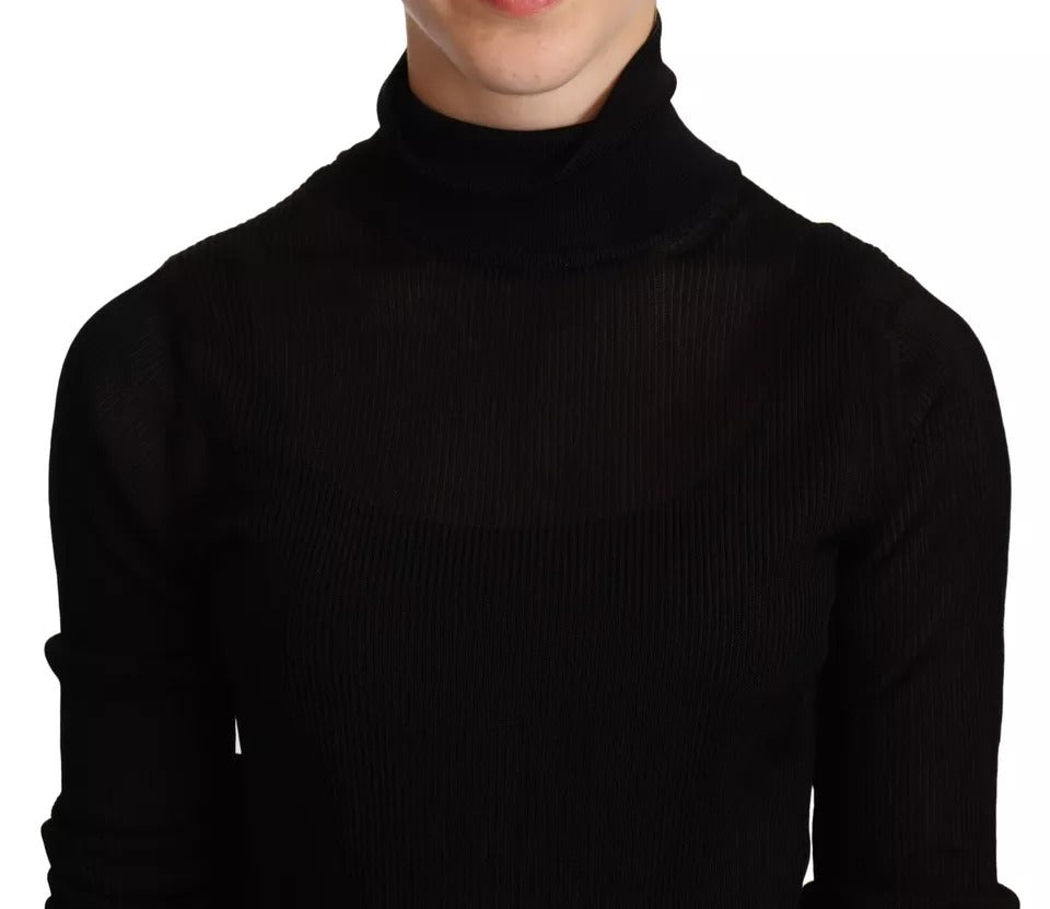 Dolce & Gabbana Black Turtleneck Slim Fit Jumper for Women