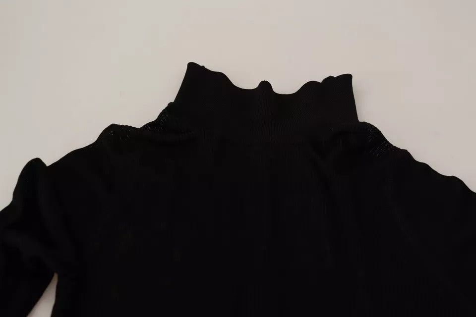Dolce & Gabbana Black Turtleneck Slim Fit Jumper for Women