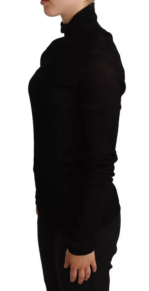 Dolce & Gabbana Black Turtleneck Slim Fit Jumper for Women